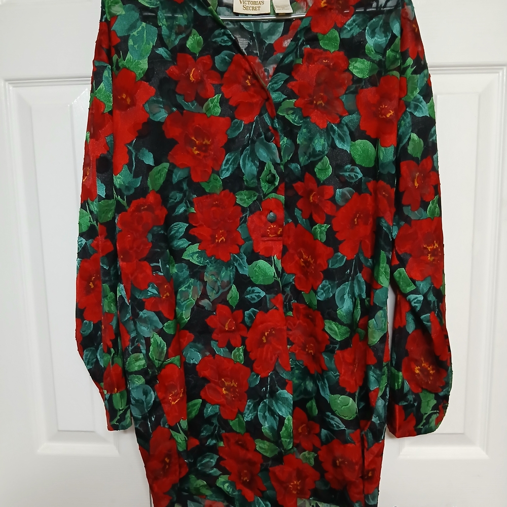 Victoria's Secret Red Floral V-Neck Women’s Dress